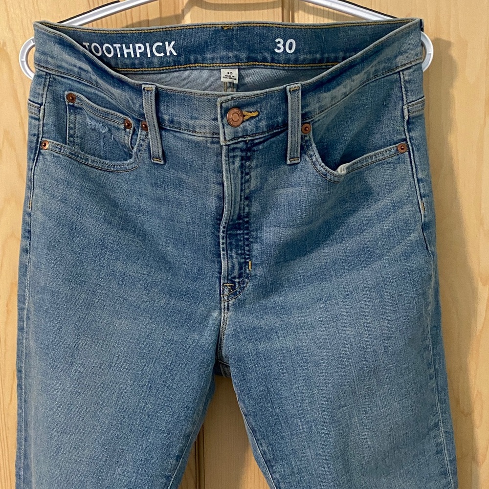 J. Crew Toothpick Skinny Jeans in Medium Blue